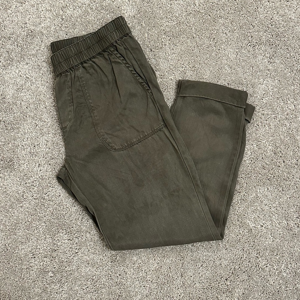 Olive Green Ankle Pants